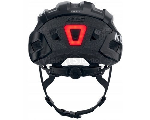 Вело шолом KLS Daze Lumio з мигалкою (USB Type-C), чорний M/L (55-58см)