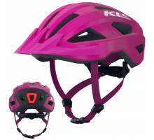 Вело шолом KLS Daze Lumio з мигалкою (USB Type-C), рожевий M/L (55-58см)