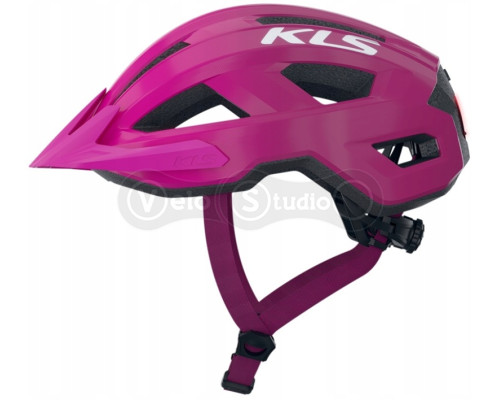 Вело шолом KLS Daze Lumio з мигалкою (USB Type-C), рожевий M/L (55-58см)
