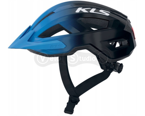 Вело шолом KLS Daze Lumio з мигалкою (USB Type-C), синій M/L (55-58см)