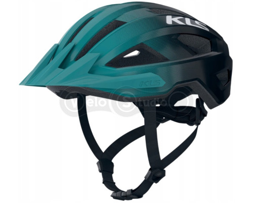 Вело шолом KLS Daze Lumio з мигалкою (USB Type-C), синьо-зелений S/M (52-55см)