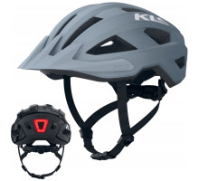 Вело шолом KLS Daze Lumio з мигалкою (USB Type-C), сірий S/M (52-55см)