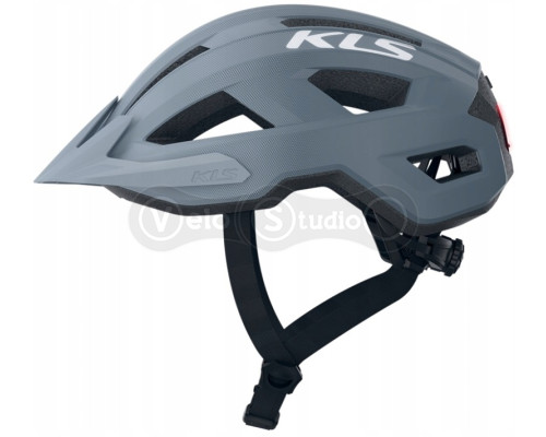 Вело шолом KLS Daze Lumio з мигалкою (USB Type-C), сірий S/M (52-55см)