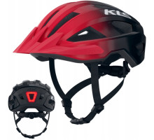 Вело шолом KLS Daze Lumio з мигалкою (USB Type-C), червоний M/L (55-58см)