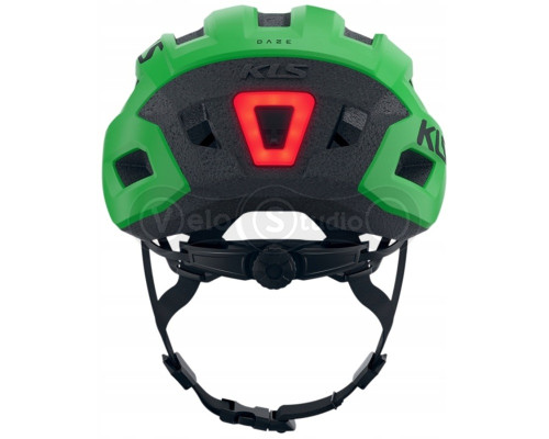 Вело шолом KLS Daze Lumio з мигалкою (USB Type-C), зелений S/M (52-55см)