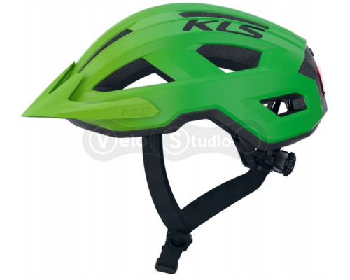 Вело шолом KLS Daze Lumio з мигалкою (USB Type-C), зелений M/L (55-58см)