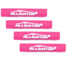 Защита рамы от трения Alligator Sawtooth 4 мм розовая, уп 4 штуки