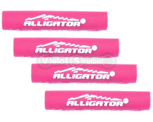 Защита рамы от трения Alligator Sawtooth 4 мм розовая, уп 4 штуки