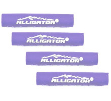Защита рамы от трения Alligator Sawtooth 4 мм фиолетовый, уп 4 штуки