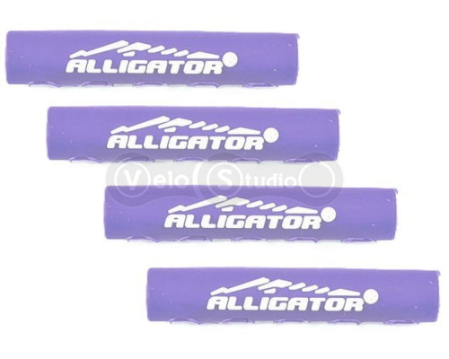 Защита рамы от трения Alligator Sawtooth 4 мм фиолетовый, уп 4 штуки