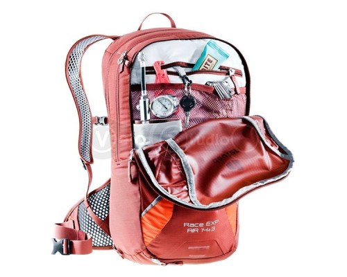 Велорюкзак DEUTER Race EXP Air 14+3 л колір 5907 redwood-paprika