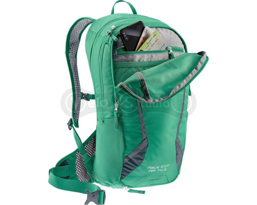Велорюкзак DEUTER Race EXP Air 14+3 л колір 2437 fern-graphite