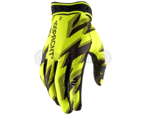 Перчатки 100% RIDEFIT Glove [Yellow/Black], L (10)