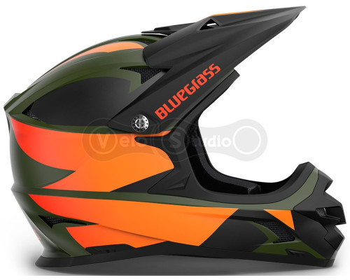 Вело шлем Bluegrass Intox CE Green Orange | Matt L ( 58-60 )