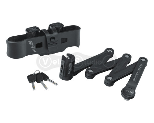 Замок KLS Tough 50 складаний чорний 3.5х780 мм