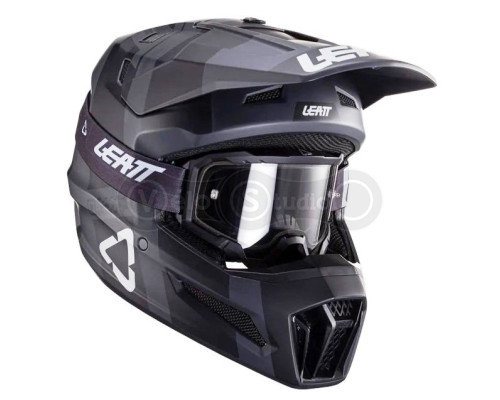 Мотошлем Leatt Helmet Moto 3.5 Black XS (53-54 см) + Маска Velocity 4.5