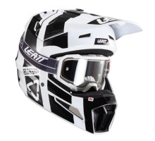 Мотошлем Leatt Helmet Moto 3.5 White S (55-56 см) + Маска Velocity 4.5