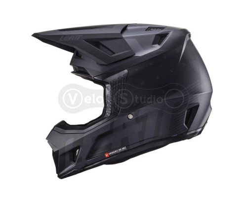 Мотошолом Leatt Helmet Moto 7.5 Stealth M (57-58 см) + Маска Velocity 4.5
