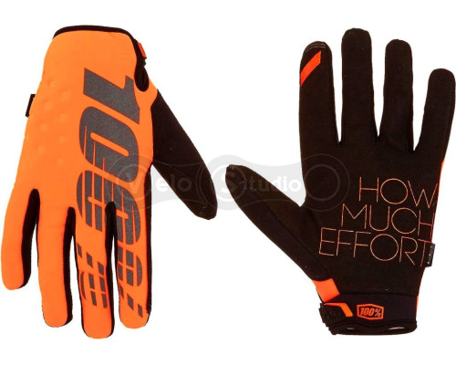 Зимние перчатки RIDE 100% BRISKER Cold Weather Fluo Orange размер S