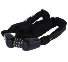 Вело замок цепь ETOOK ET465 5 x 1000 мм с кодовым замком чёрный