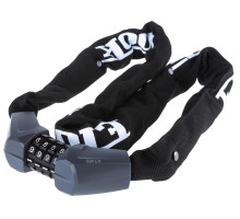 Вело замок цепь ETOOK ET465 5 x 1000 мм с кодовым замком серый