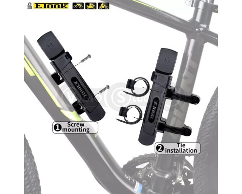 Вело замок фолдинговый ETOOK ET590 5 х 1100 мм чёрный