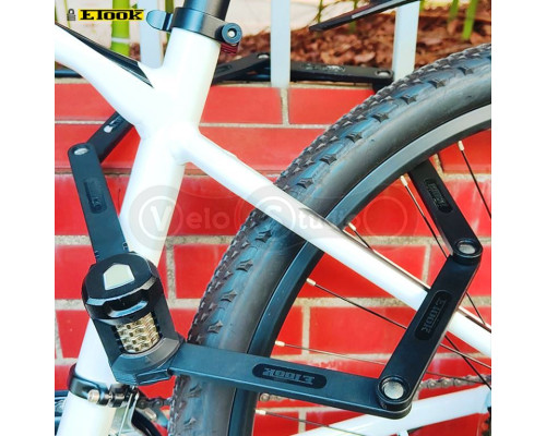 Вело замок фолдинговый ETOOK ET590 C 5 х 1100 мм с кодовым замком