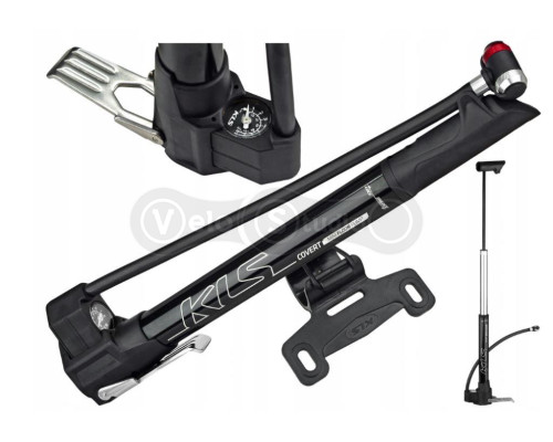 Ручний насос KLS Covert 120 PSI з манометром та шлангом