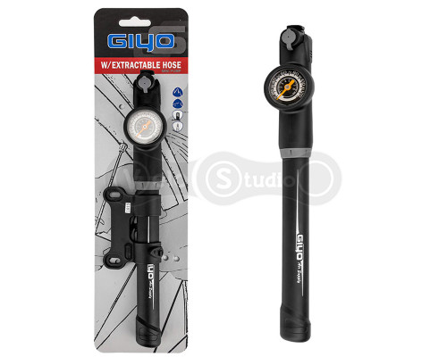 Ручний насос GIYO GP-871S 120 PSI з манометром та шлангом