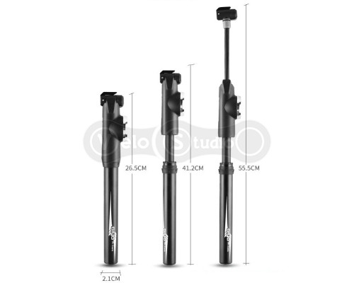 Ручний насос GIYO GP-871S 120 PSI з манометром та шлангом