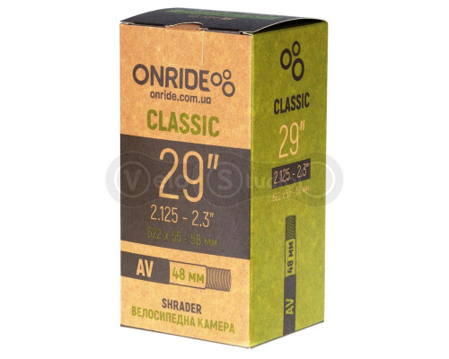 Велосипедна камера ONRIDE Classic 29x2.125-2.3 FV 48