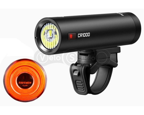 Набір фара + мигалка Ravemen CR1000+CL05, 1000+30 Люмен