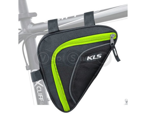 Сумка под раму KLS Wedge ECO (объем 0,9 литра) лайм