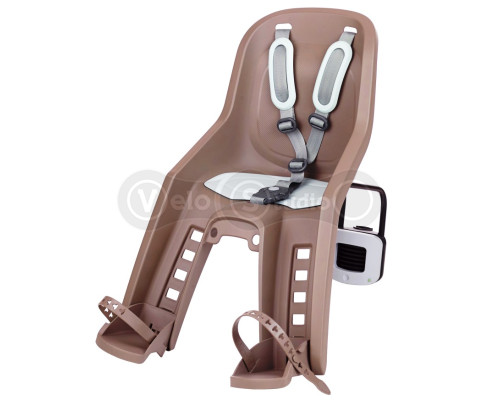 Детское кресло Polisport Bubbly Mini Plus FF на подседельную трубу спереди коричневое