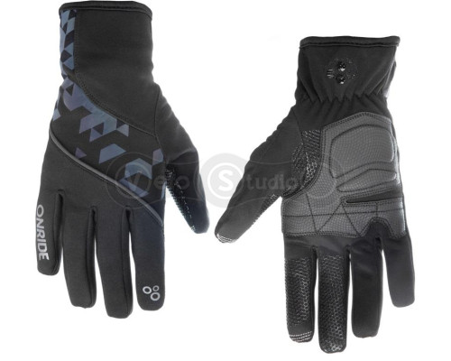 Вело перчатки демисезонные ONRIDE Tropic чёрные размер XL