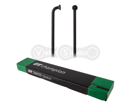 Спиця DT Swiss Champion 2.0 x 284 нержавіюча сталь, чорна 100 штук