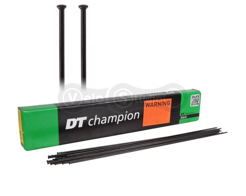 Спиця пряма DT Swiss Сhampion Straight Pull 2.0 x 284 чорна 100 штук