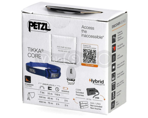 Налобний ліхтар PETZL TIKKA CORE 450 Lumens Blue (2023)