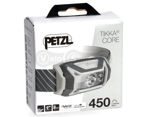 Налобний ліхтар PETZL TIKKA CORE 450 Lumens Grey (2023)