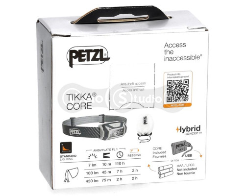 Налобний ліхтар PETZL TIKKA CORE 450 Lumens Grey (2023)