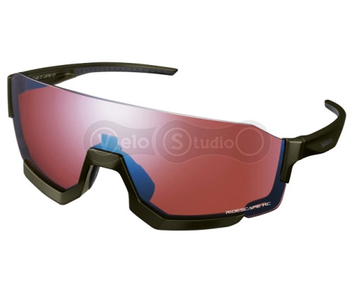 Вело окуляри Shimano AeroLite 2 Ridescape High Contrast оливкові