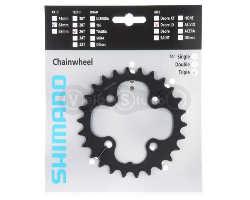 Зірка шатунів Shimano FC-M660 SLX 26 зубів 9 швидкостей