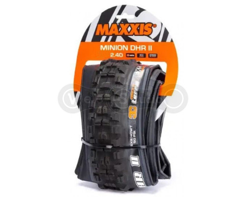 Вело покрышка Maxxis Minion DHR II 27.5X2.40WT, складная, 3CT/EXO/TR, 60TPI, задняя