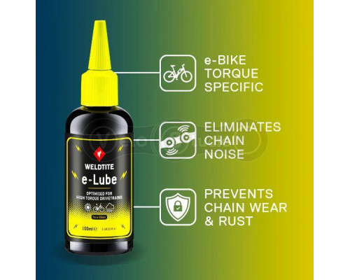 Cмазка цепи Weldtite E-lube для электровелосипеда 100 мл