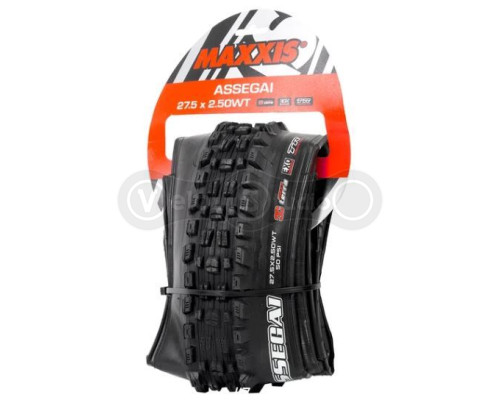 Вело покрышка Maxxis Assegai 27.5x2.50WT, складная, 3CG/DD/TR, 2x120TPI