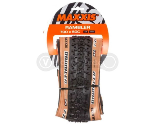 Вело покрышка Maxxis Rambler 700x50C, EXO/TR/TANWALL, 60TPI