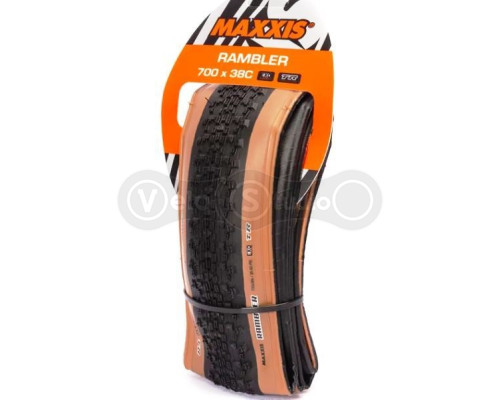 Вело покрышка Maxxis Rambler 700x38C, EXO/TR/TANWALL, 60TPI