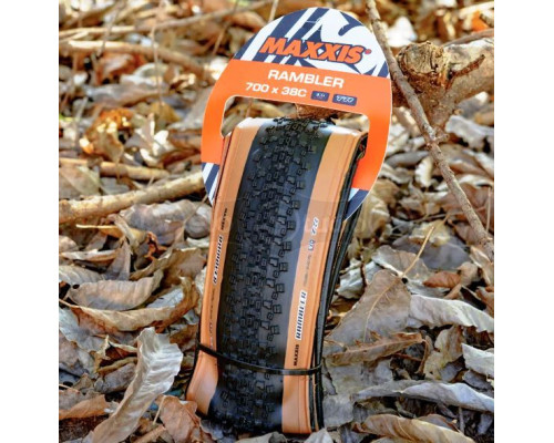 Вело покрышка Maxxis Rambler 700x38C, EXO/TR/TANWALL, 60TPI