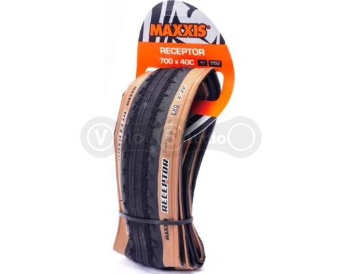 Вело покрышка Maxxis Receptor 700x40C, EXO/TR/TANWALL, 120TPI
