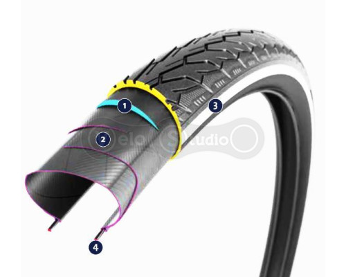 Вело покрышка Rubena Cityhopper 28x2,00, STS, 29 TPI, RS, eBike